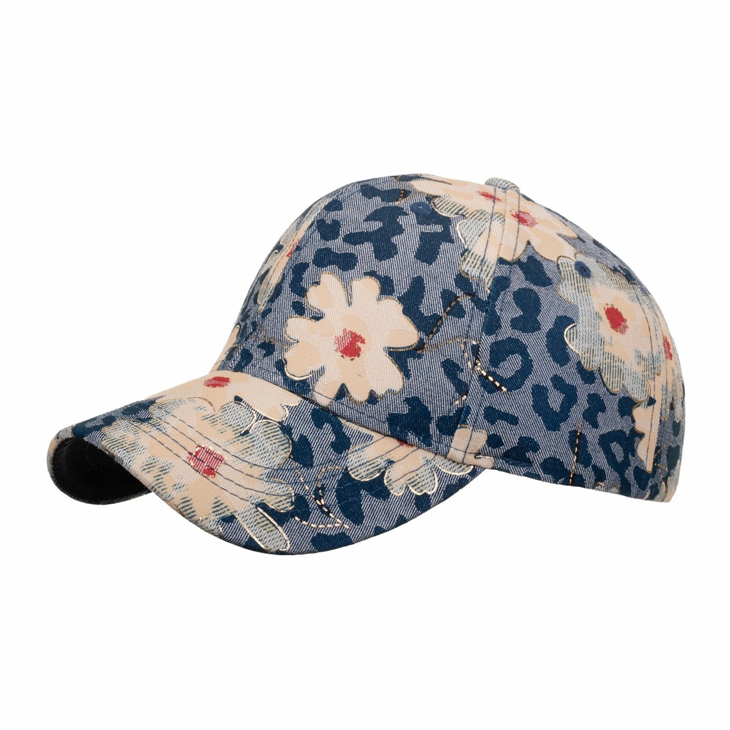 Wholesale Polyester Cotton Lace Flower Embroidery Gold Thread Baseball Cap