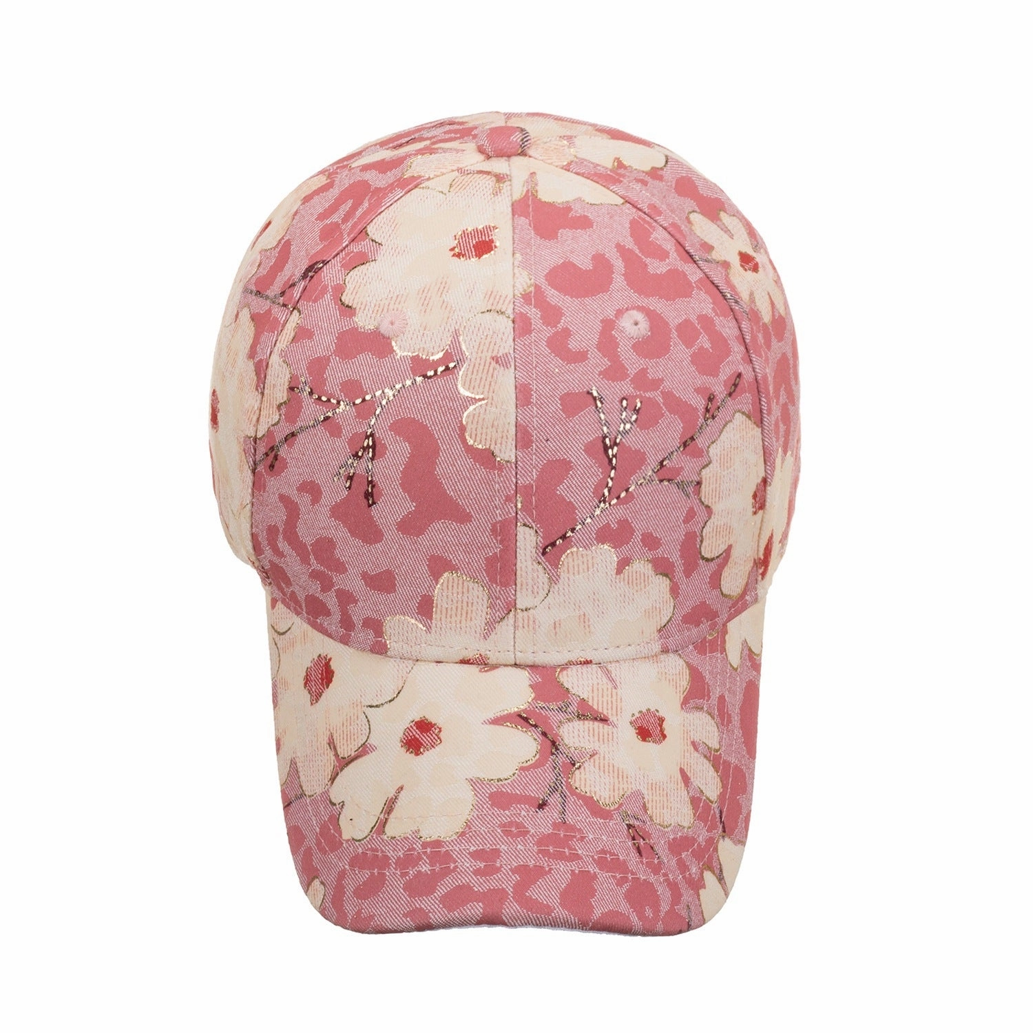 Wholesale Polyester Cotton Lace Flower Embroidery Gold Thread Baseball Cap