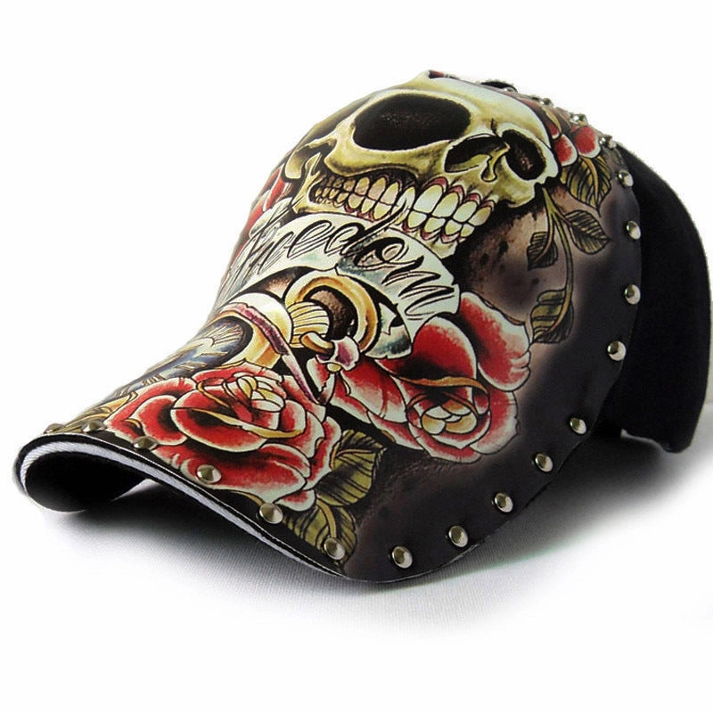 Wholesale Polyester Cotton Tattoo Print 3d Hard Top Baseball Cap