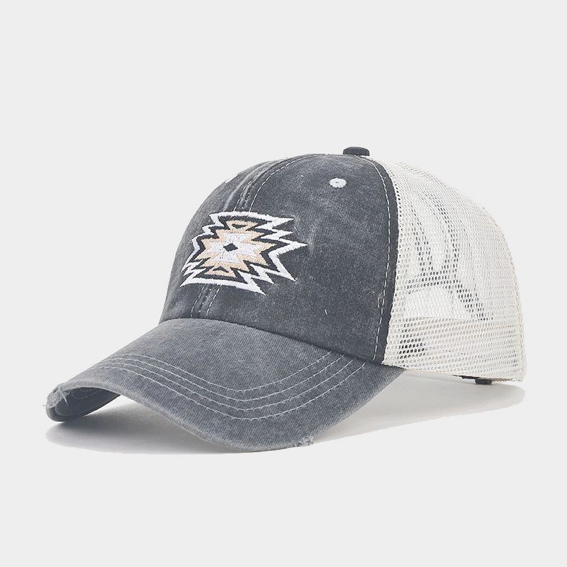 Wholesale Polyester Embroidered Holes Breathable Mesh Baseball Cap