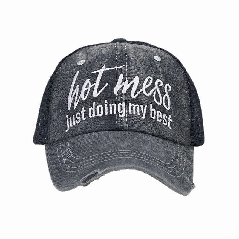 Wholesale Polyester Embroidered Holes Breathable Mesh Baseball Cap