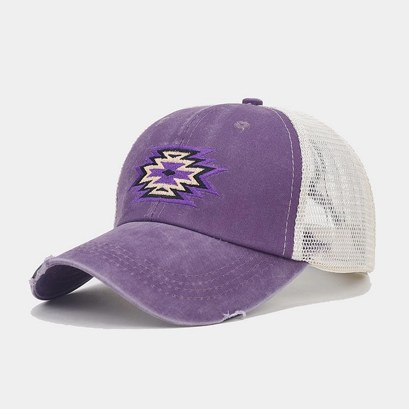 Wholesale Polyester Embroidered Holes Breathable Mesh Baseball Cap