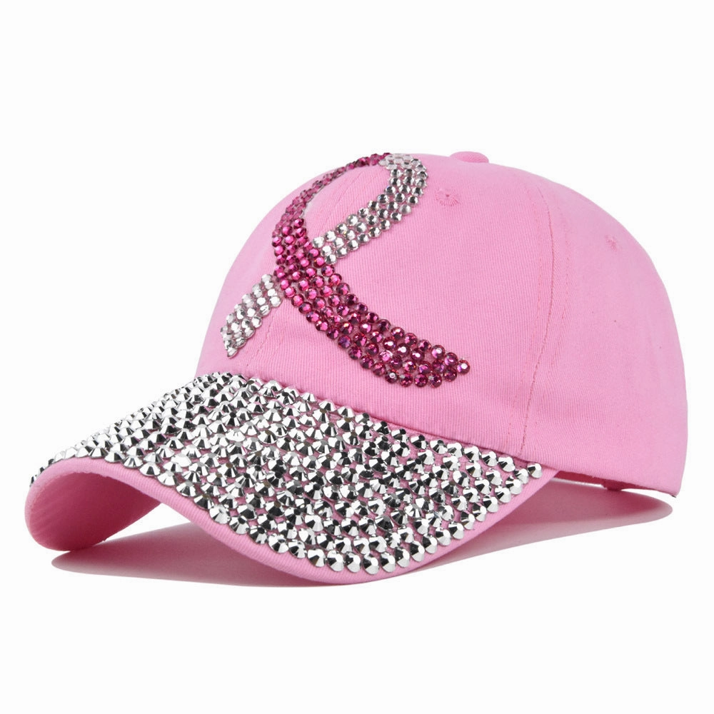 Wholesale Polyester Glitter Diamond Fan With Baseball Cap
