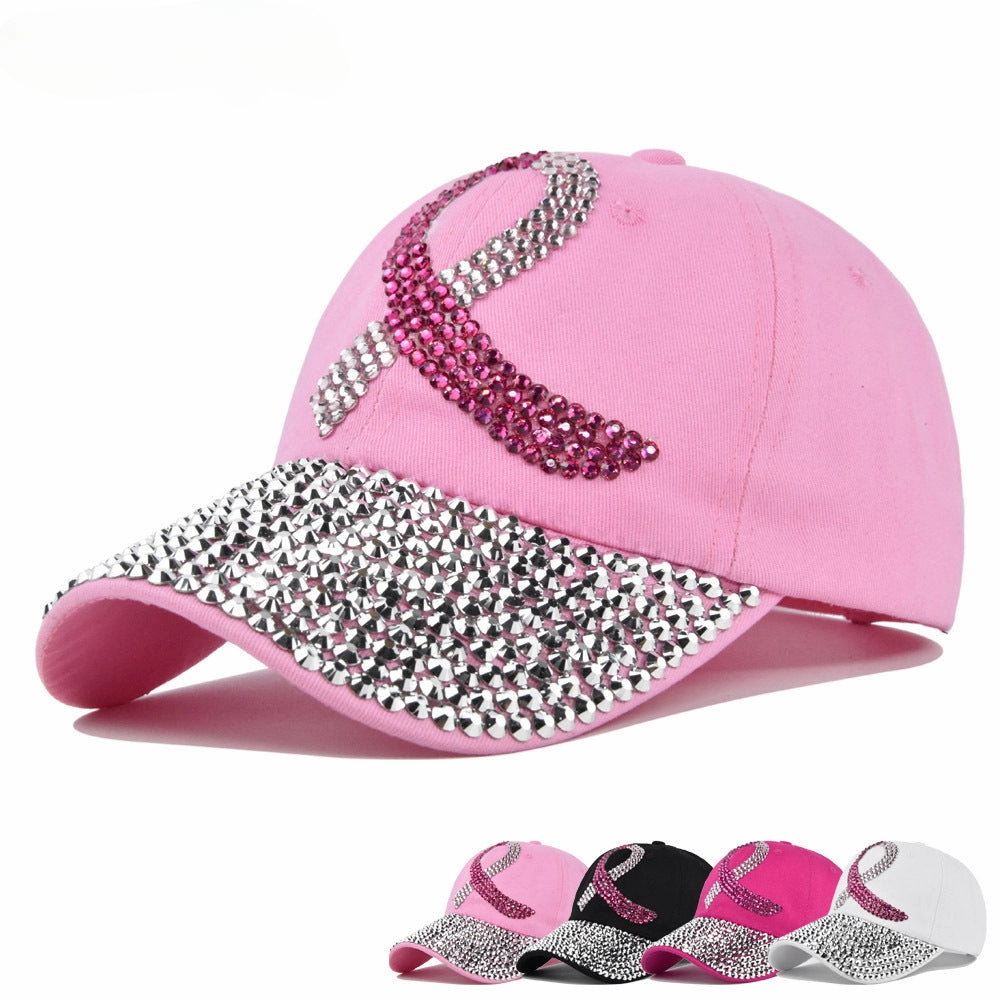 Wholesale Polyester Glitter Diamond Fan With Baseball Cap