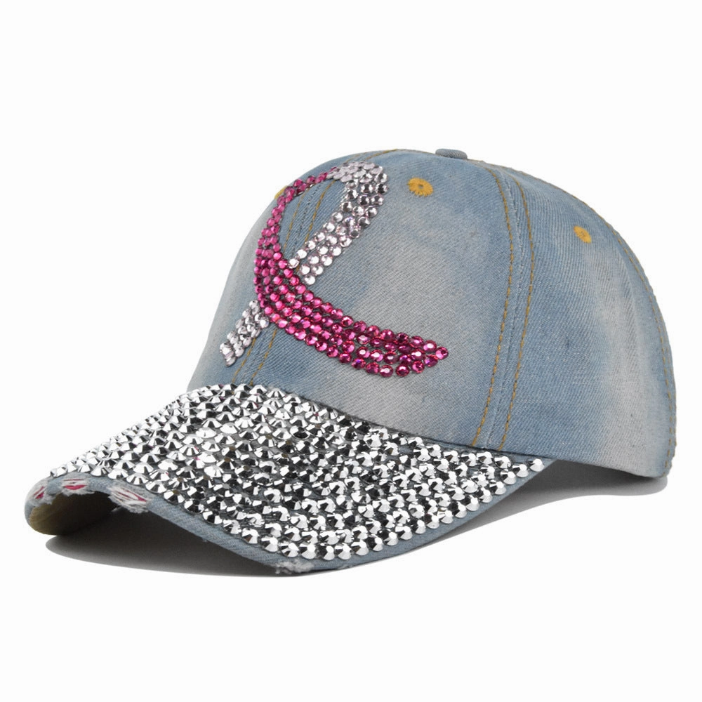Wholesale Polyester Glitter Diamond Fan With Baseball Cap