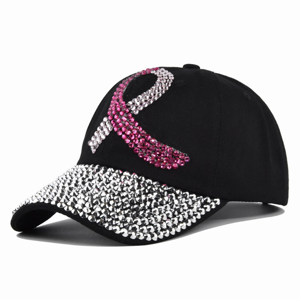 Wholesale Polyester Glitter Diamond Fan With Baseball Cap