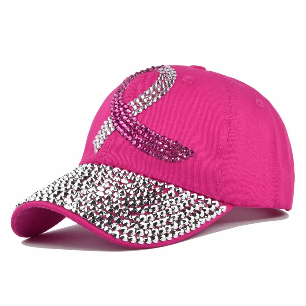 Wholesale Polyester Glitter Diamond Fan With Baseball Cap