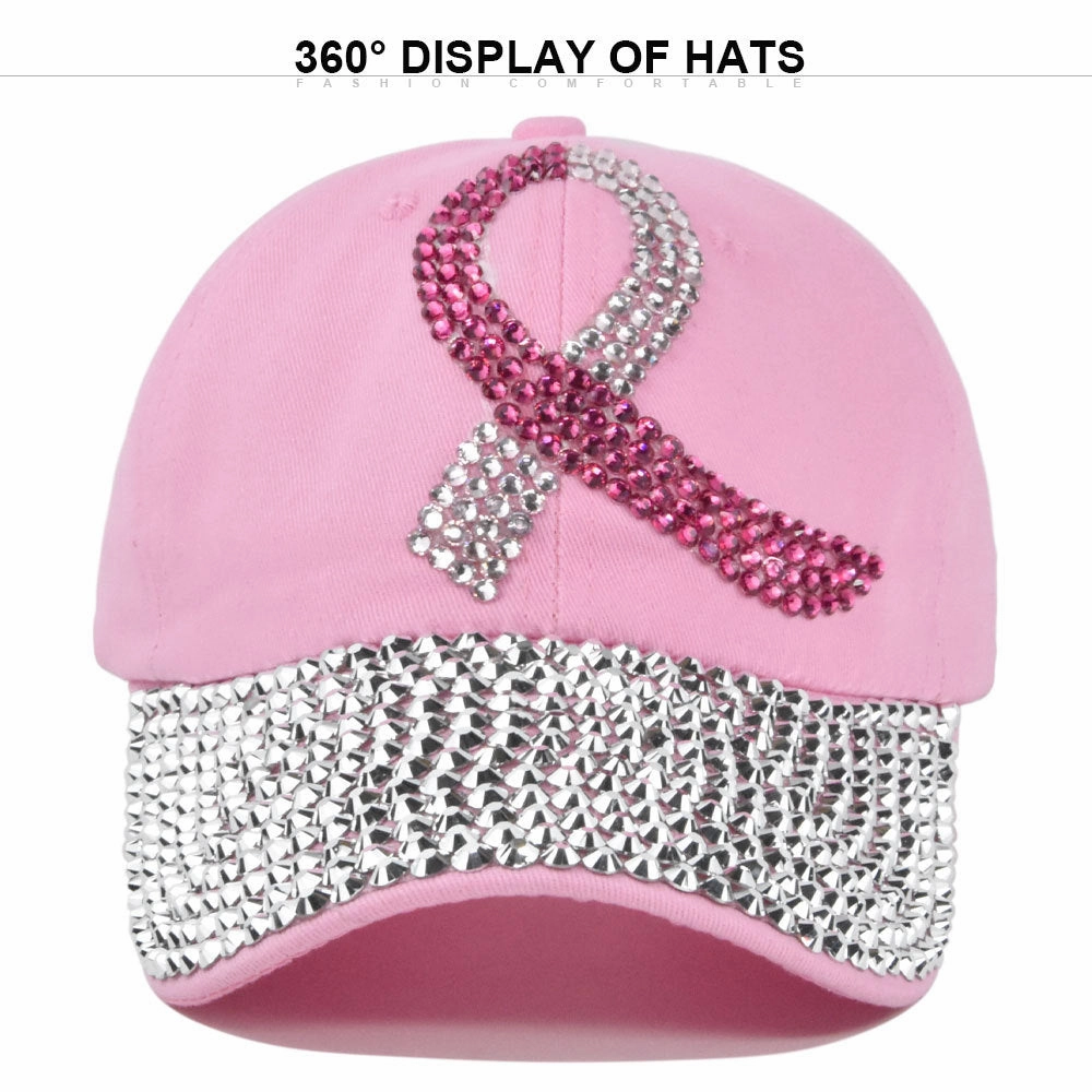 Wholesale Polyester Glitter Diamond Fan With Baseball Cap