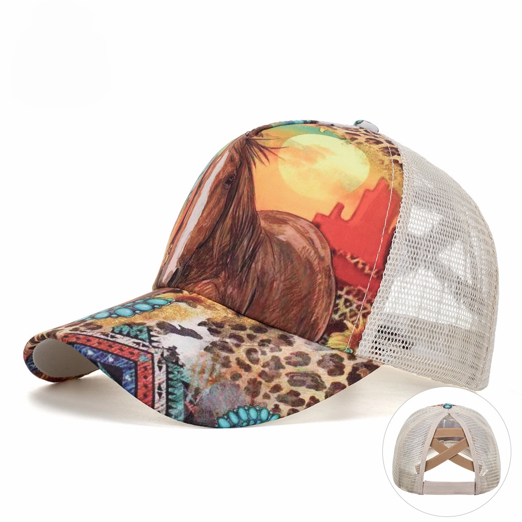 Wholesale Polyester Horse Print Baseball Cap