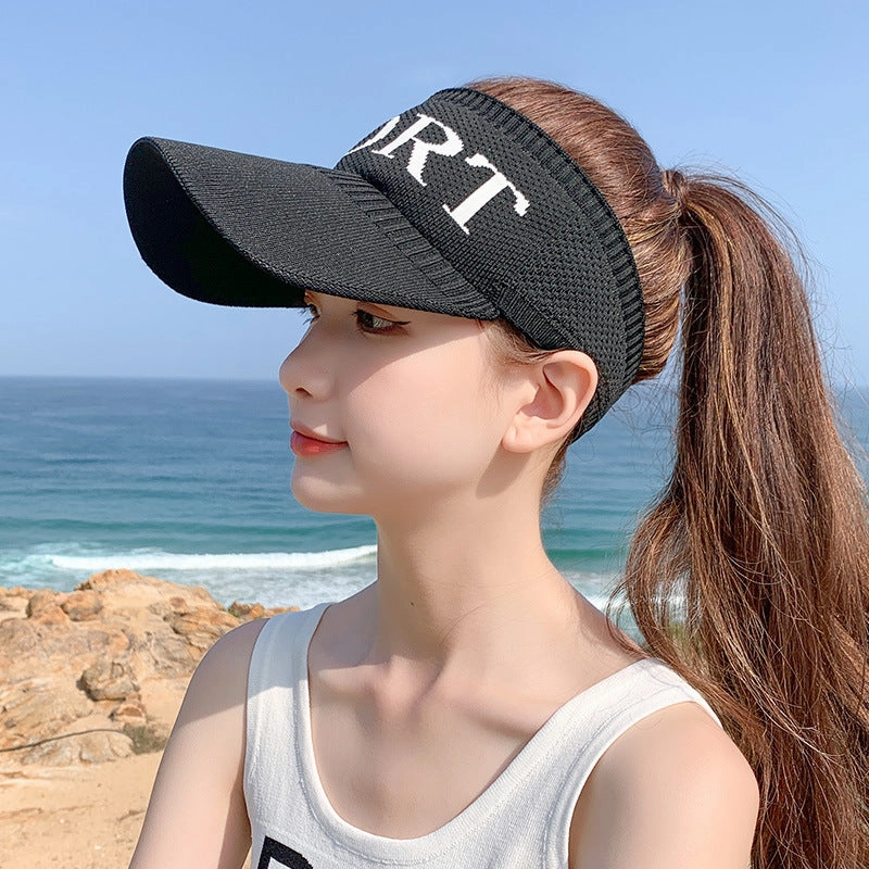 Wholesale Polyester Knit Sports Sunscreen Baseball Cap