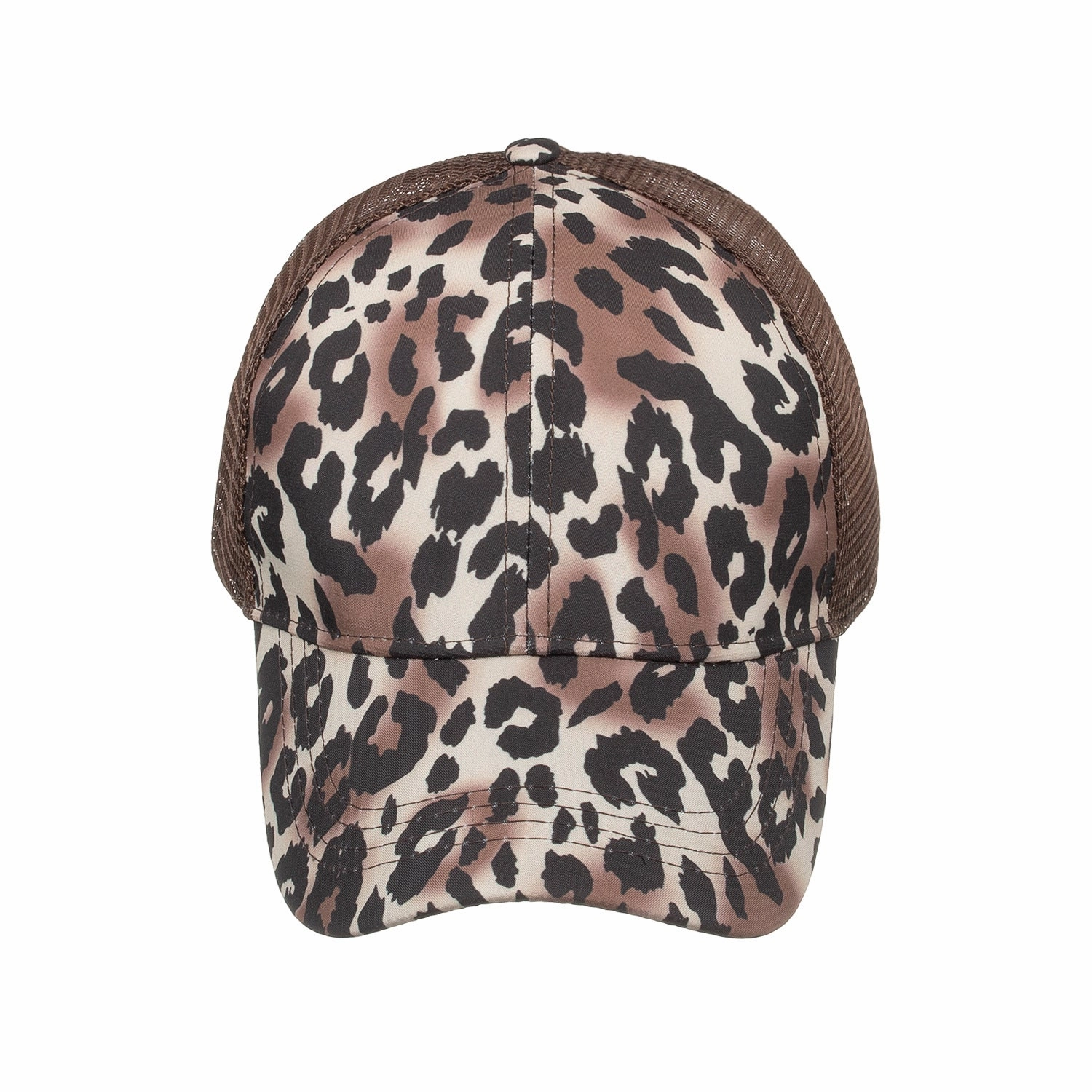 Wholesale Polyester Leopard Tiger Print Ponytail Baseball Cap