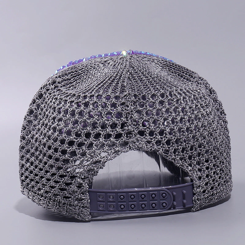 Wholesale Polyester Mesh Rhinestone Baseball Cap