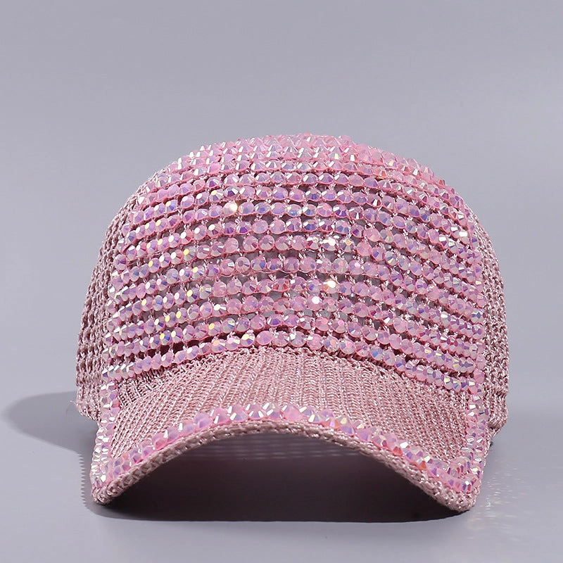 Wholesale Polyester Mesh Rhinestone Baseball Cap