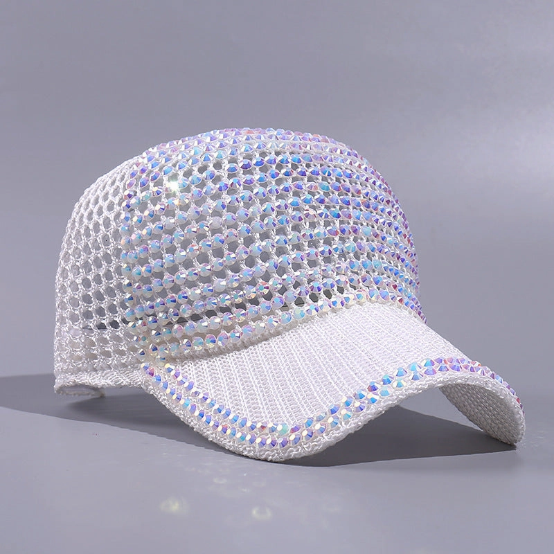 Wholesale Polyester Mesh Rhinestone Baseball Cap