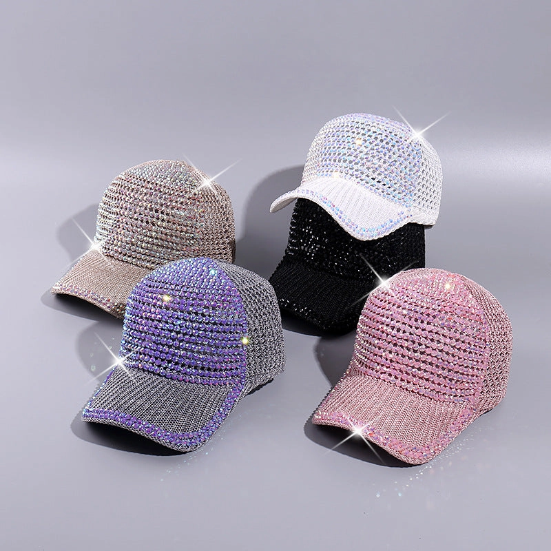 Wholesale Polyester Mesh Rhinestone Baseball Cap