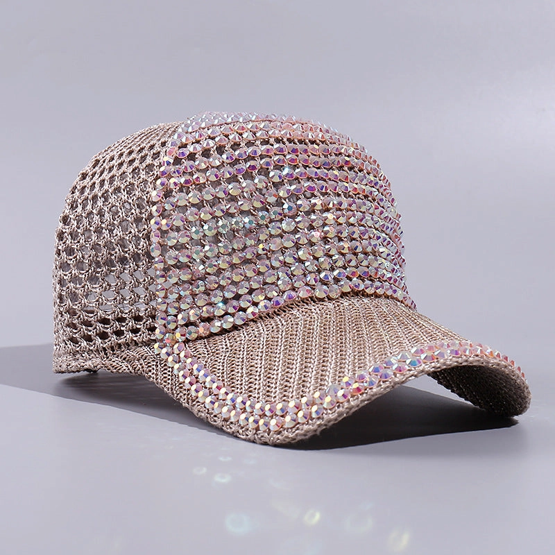 Wholesale Polyester Mesh Rhinestone Baseball Cap