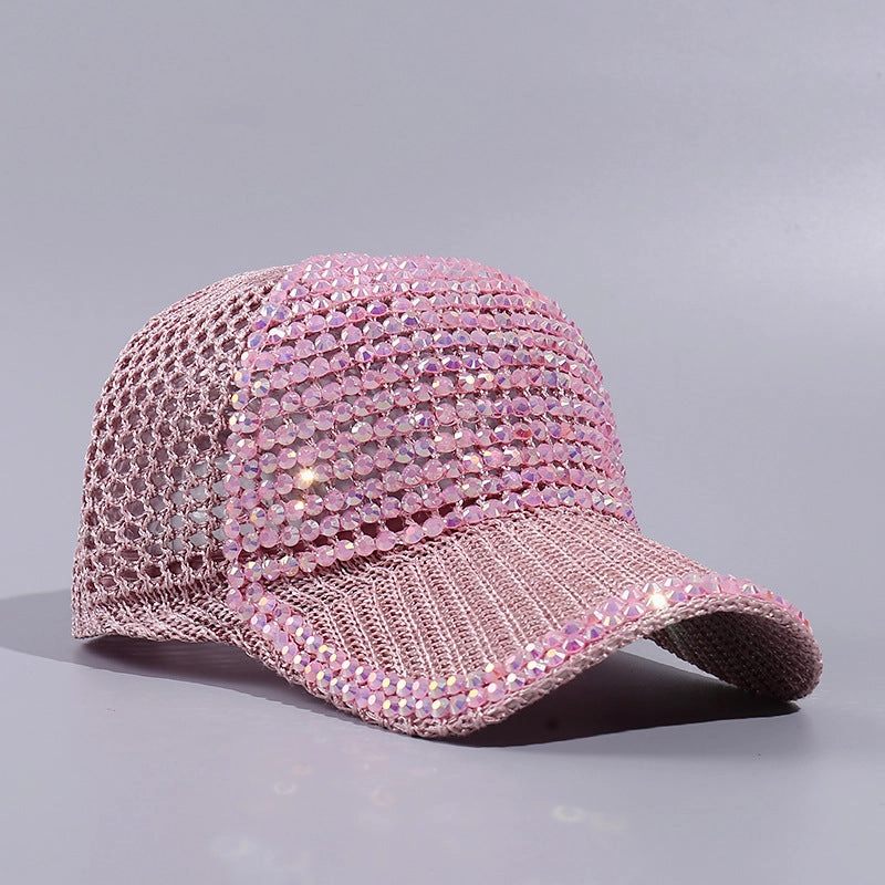 Wholesale Polyester Mesh Rhinestone Baseball Cap