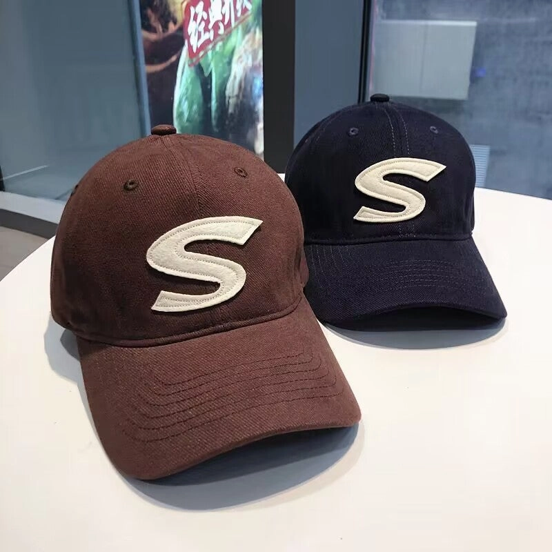 Wholesale Polyester S Letter Wide Brim Baseball Cap