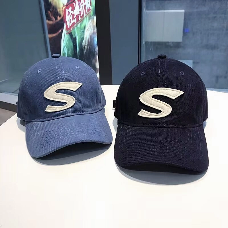 Wholesale Polyester S Letter Wide Brim Baseball Cap