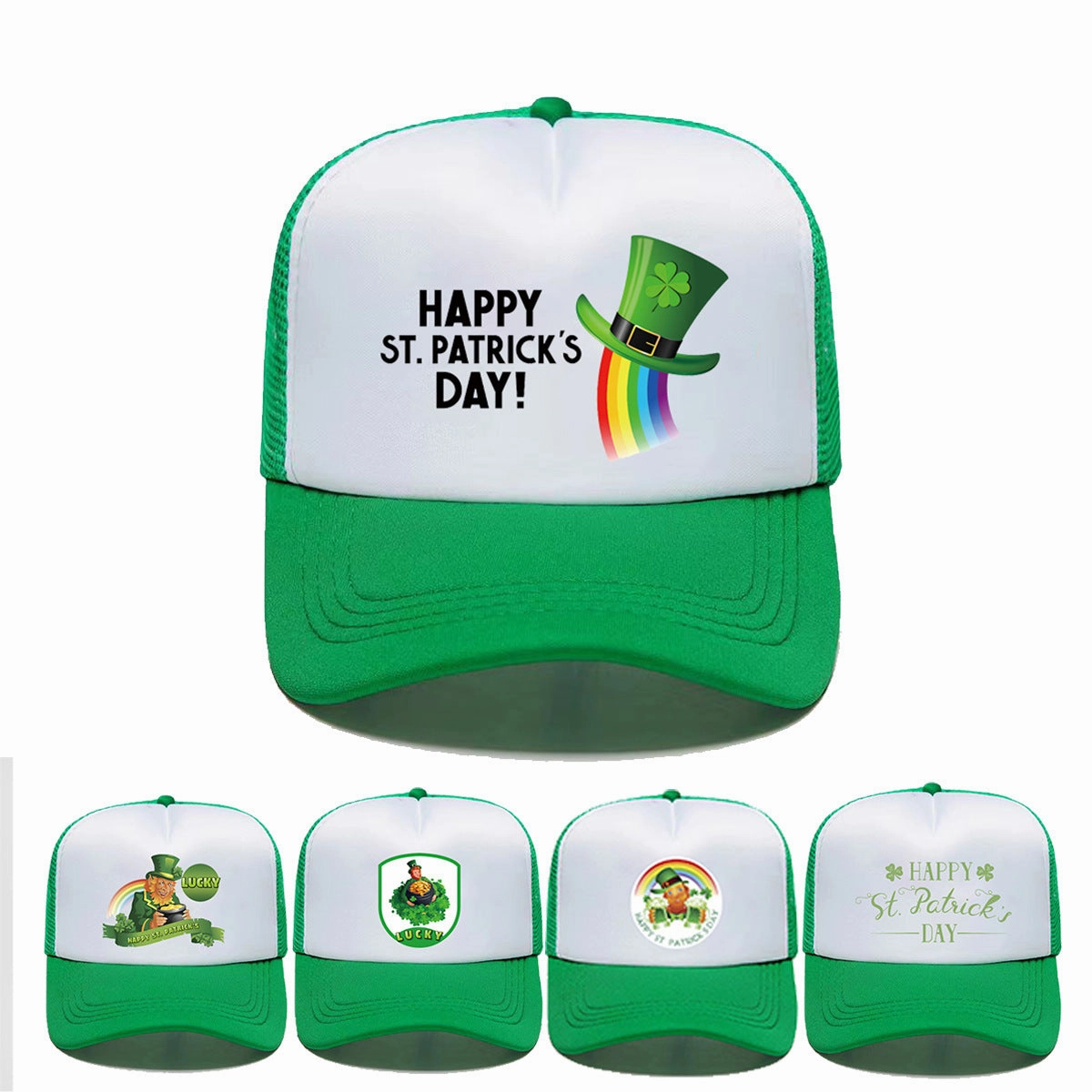 Wholesale Polyester St. Patrick's Day Shamrock Baseball Cap