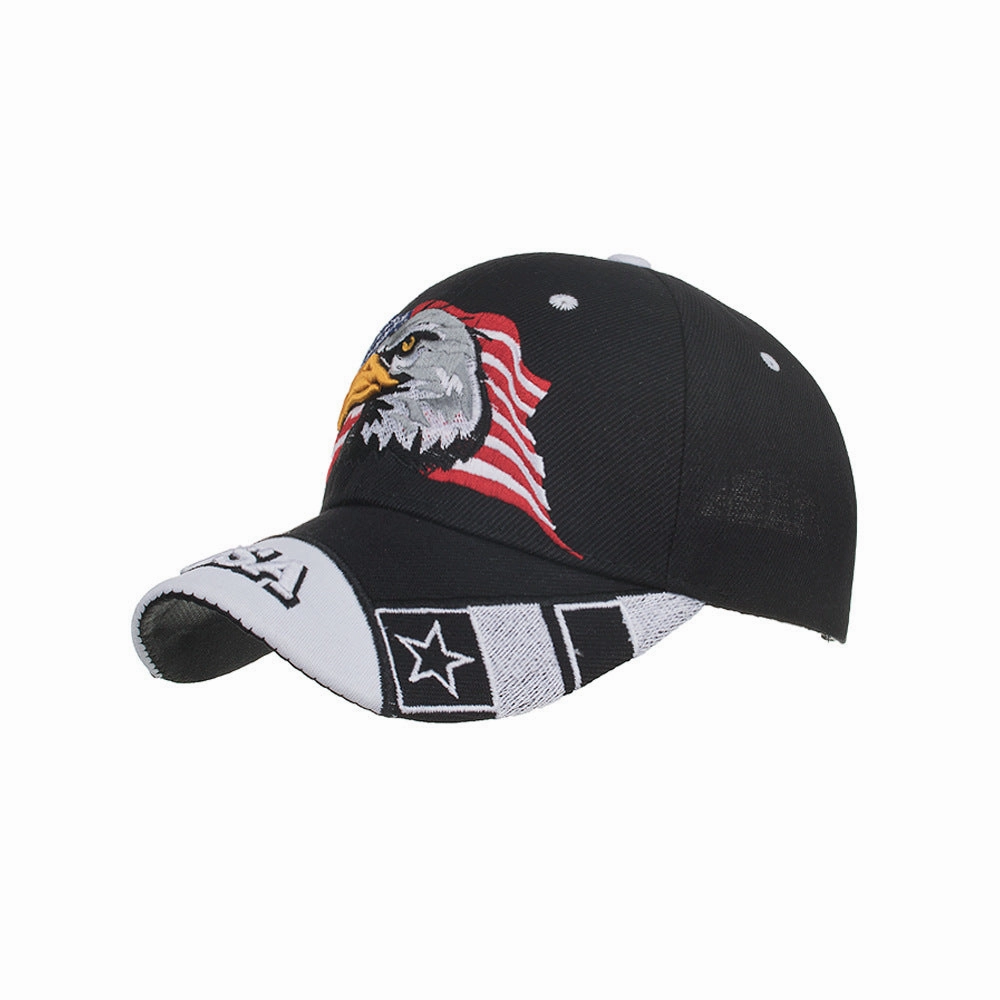 Wholesale Polyester USA Five-pointed Star Embroidered Baseball Cap