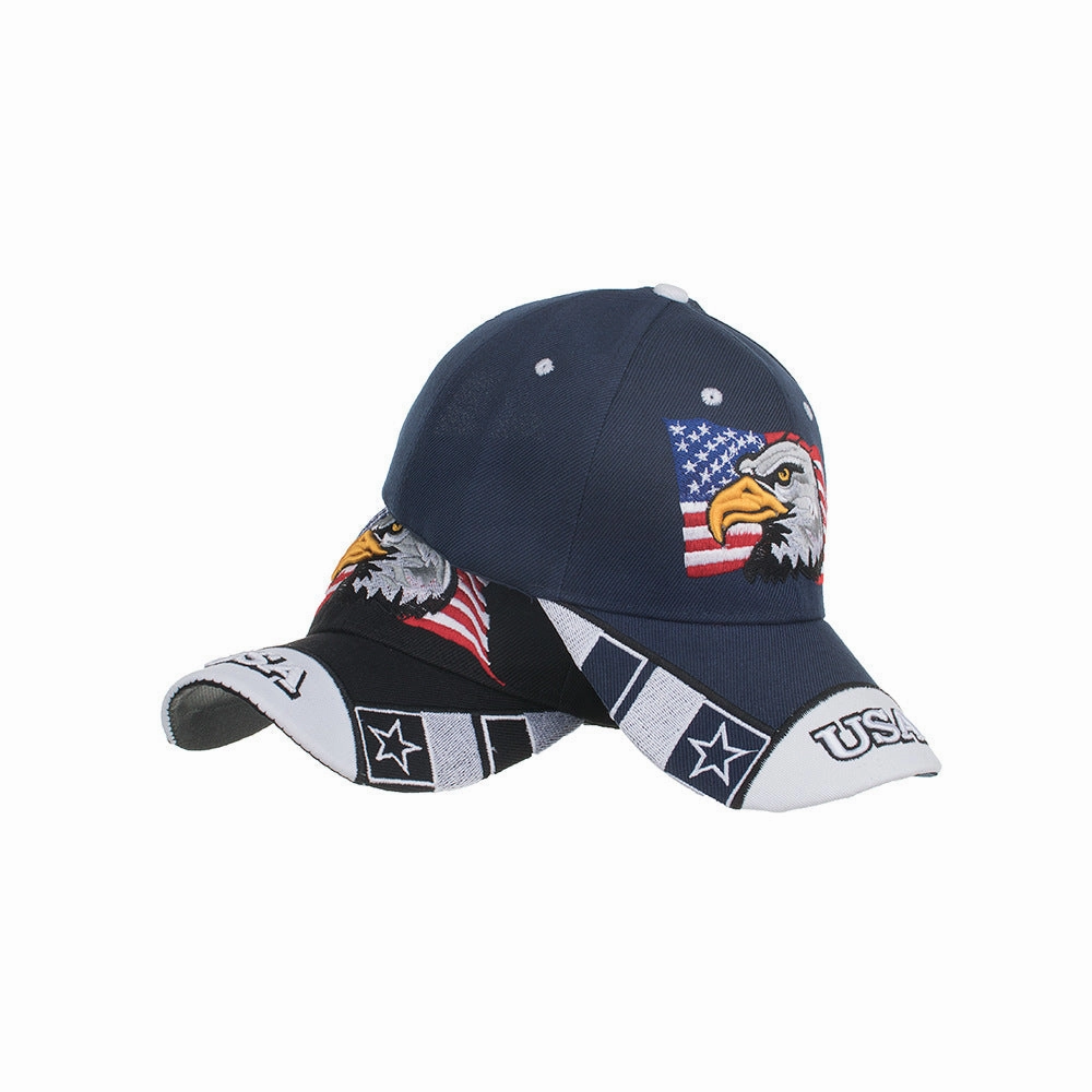 Wholesale Polyester USA Five-pointed Star Embroidered Baseball Cap