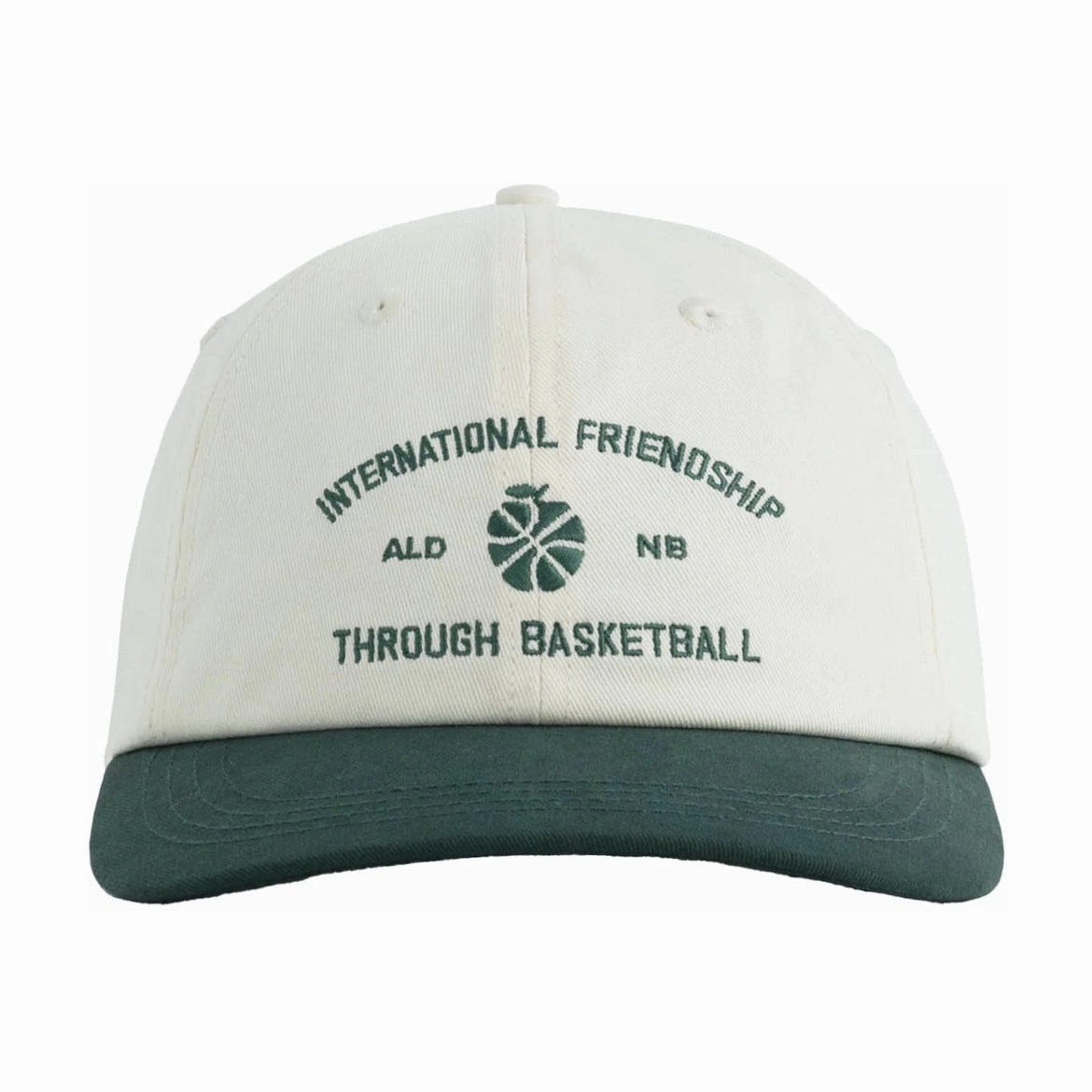 Wholesale Polyester White Green Embroidered Letter Baseball Caps