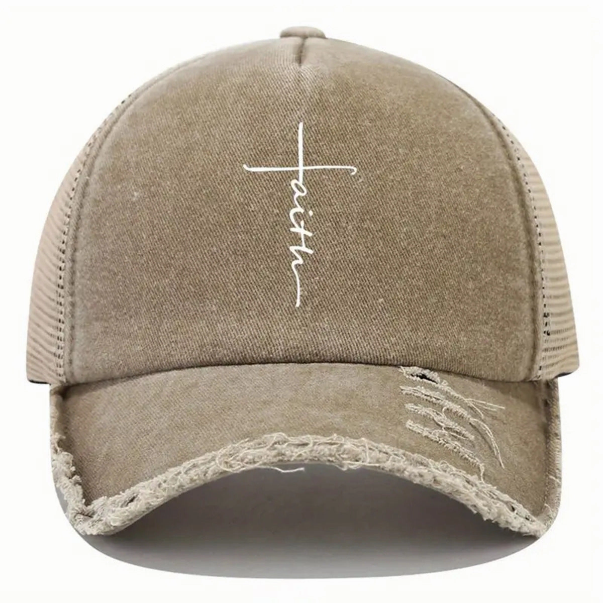 Wholesale Printed Faith Torn Baseball Cap