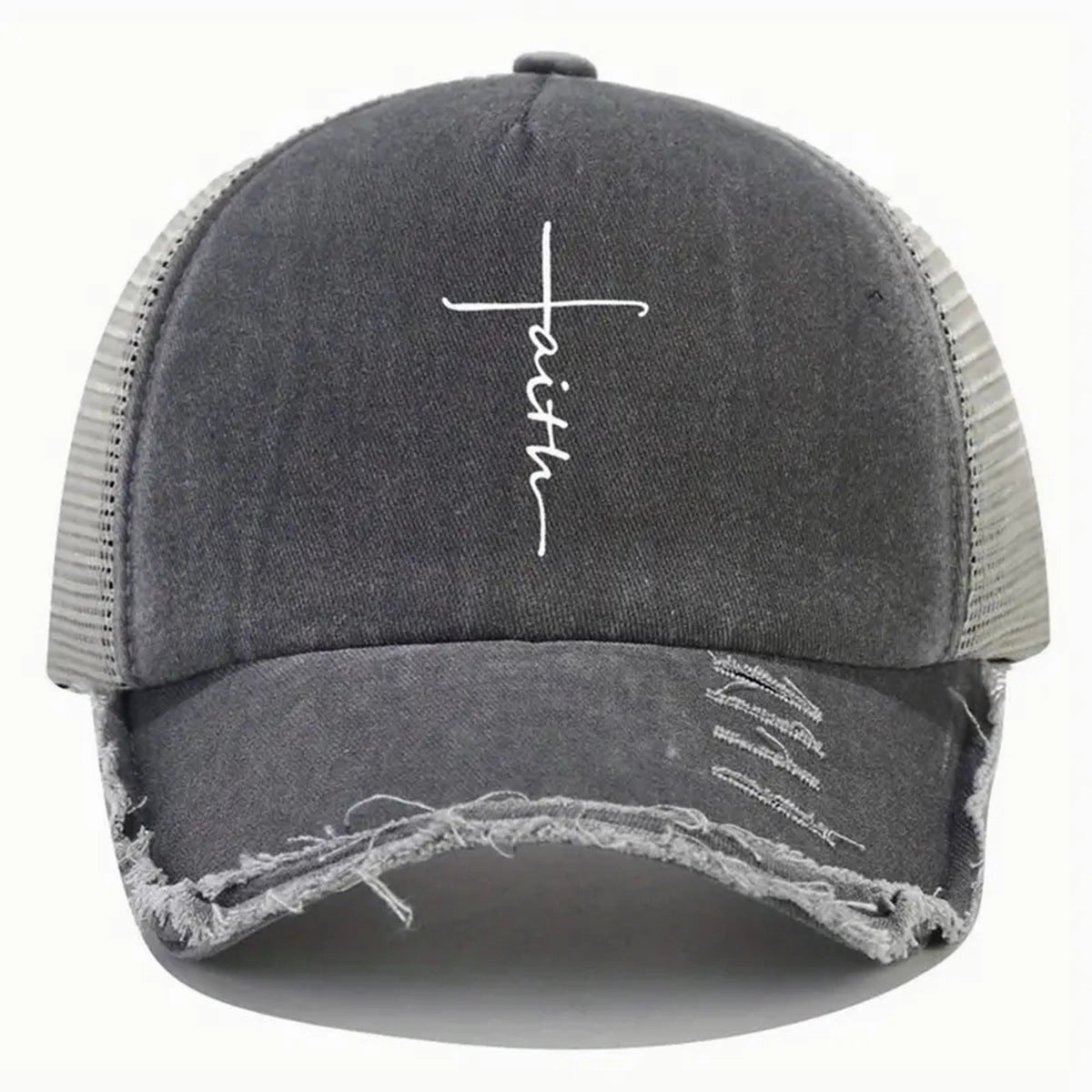 Wholesale Printed Faith Torn Baseball Cap