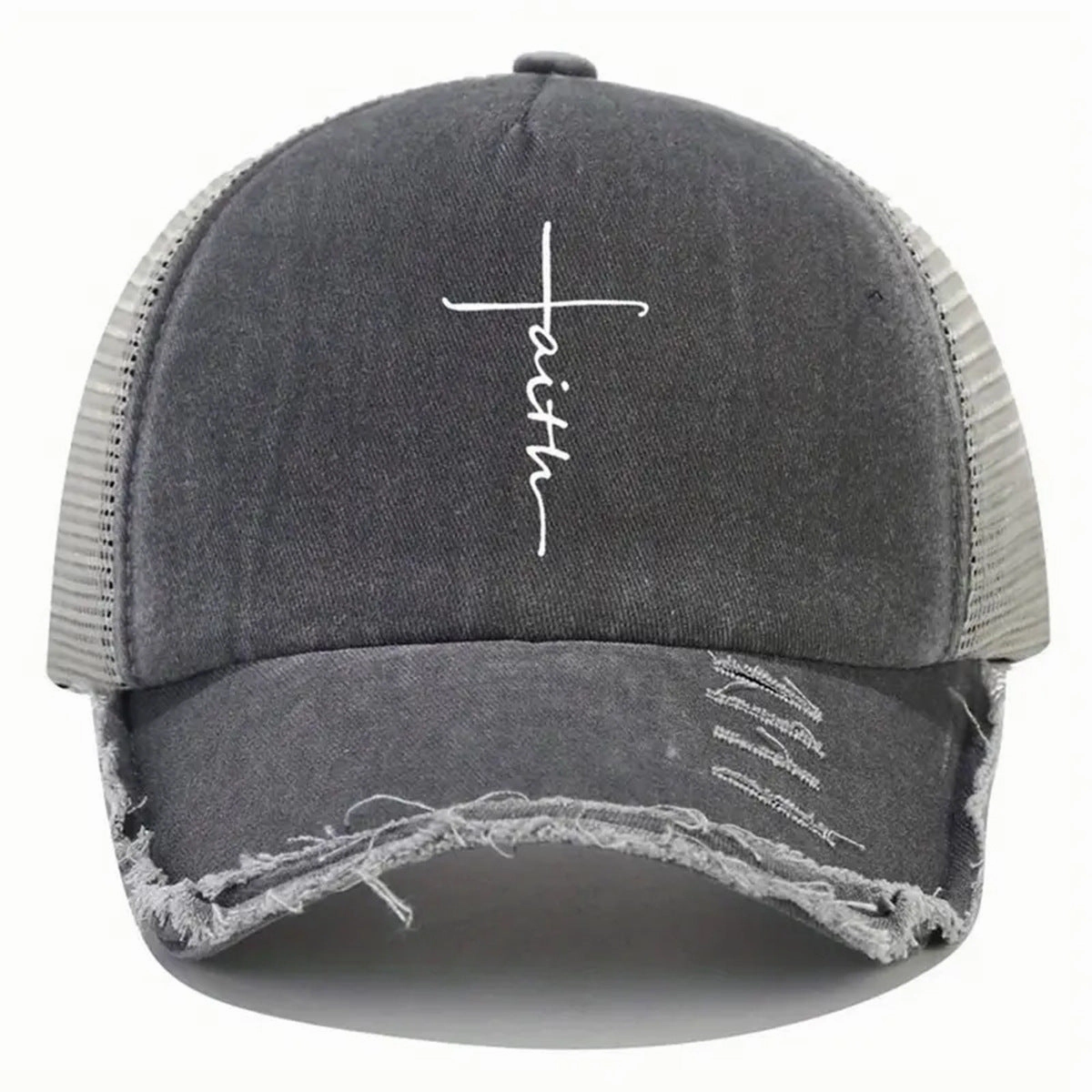 Wholesale Printed Faith Torn Baseball Cap