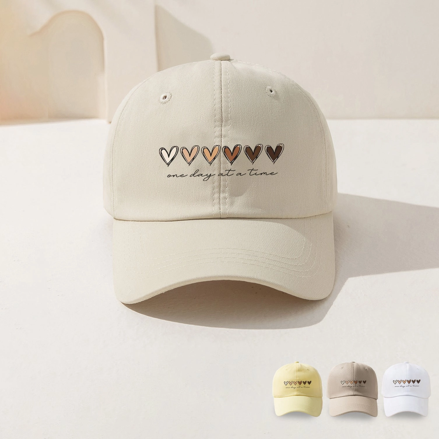 Wholesale Printing of Love Gradient English Letter Cotton Baseball Caps