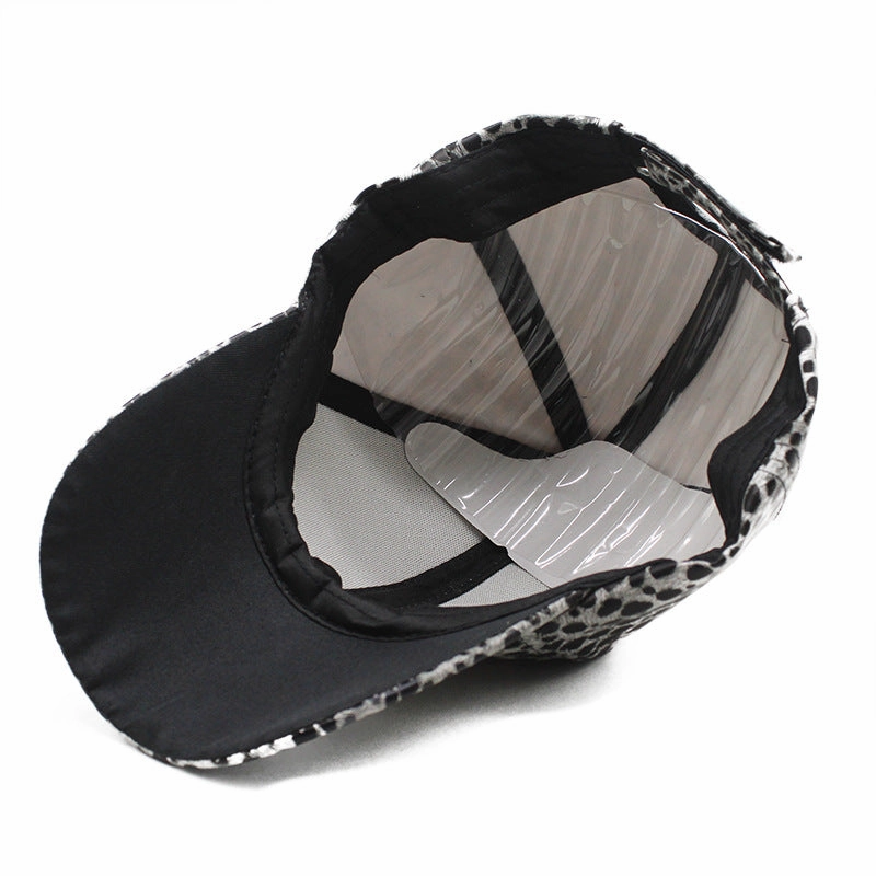 Wholesale PU Leather Leopard Baseball Cap