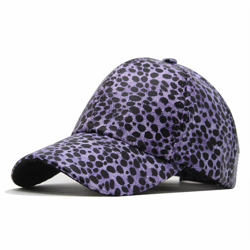 Wholesale PU Leather Leopard Baseball Cap