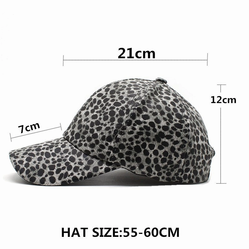 Wholesale PU Leather Leopard Baseball Cap