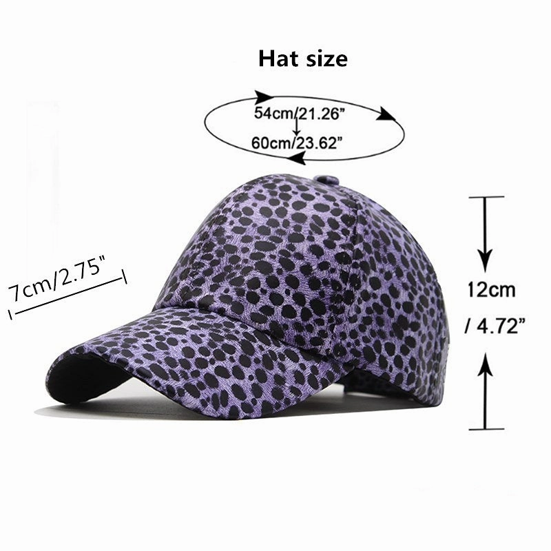 Wholesale PU Leather Leopard Baseball Cap