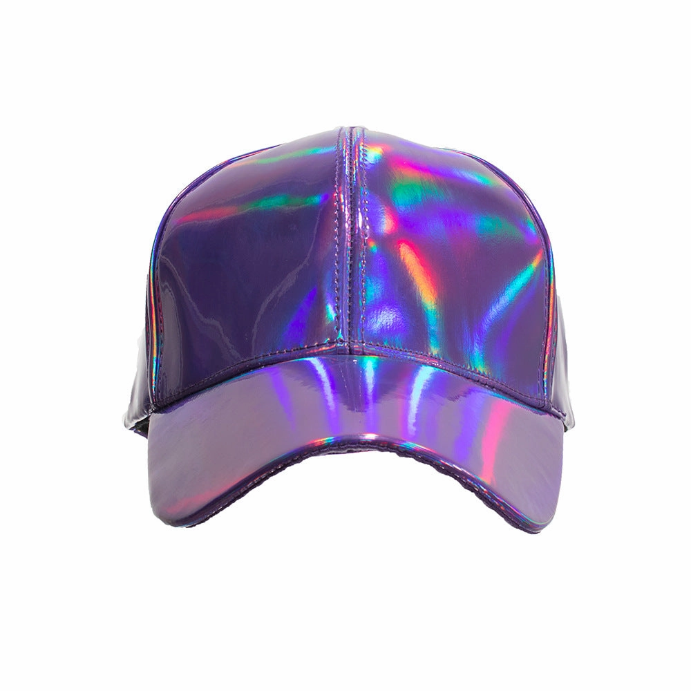 Wholesale PU Pure Color Light Version Laser Baseball Cap