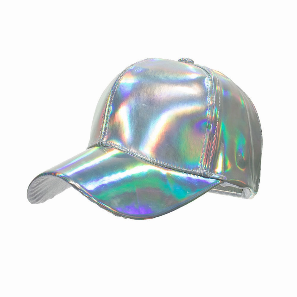 Wholesale PU Pure Color Light Version Laser Baseball Cap