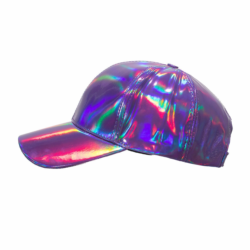 Wholesale PU Pure Color Light Version Laser Baseball Cap