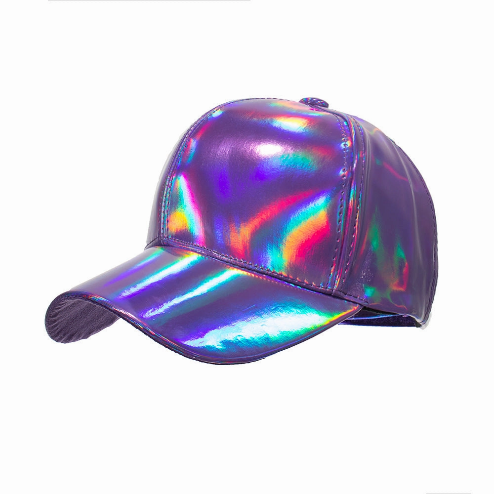 Wholesale PU Pure Color Light Version Laser Baseball Cap
