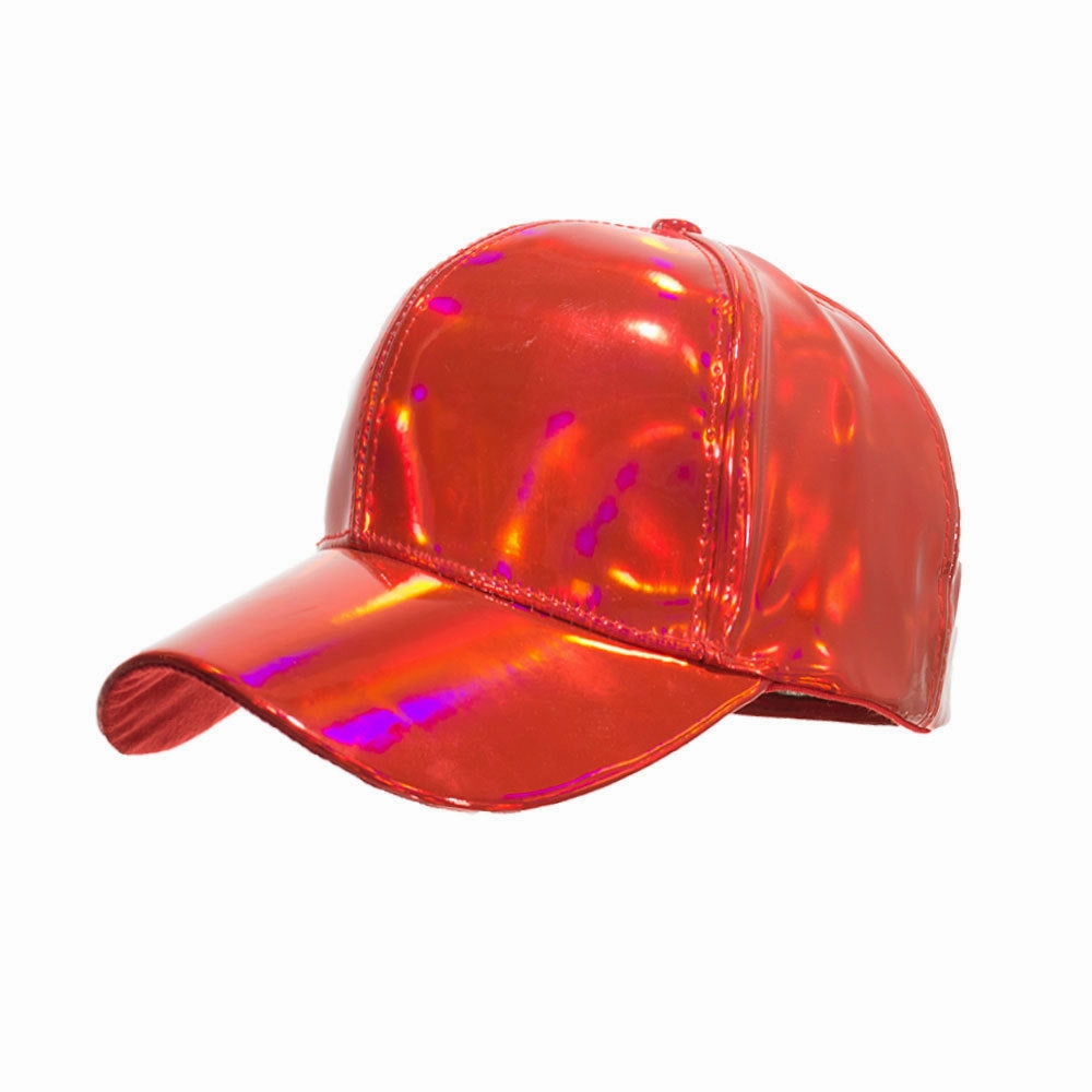 Wholesale PU Pure Color Light Version Laser Baseball Cap