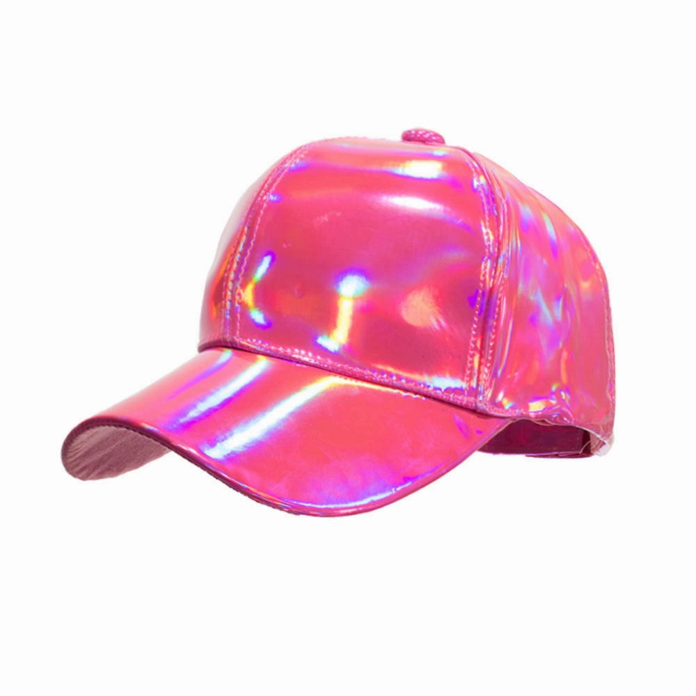 Wholesale PU Pure Color Light Version Laser Baseball Cap