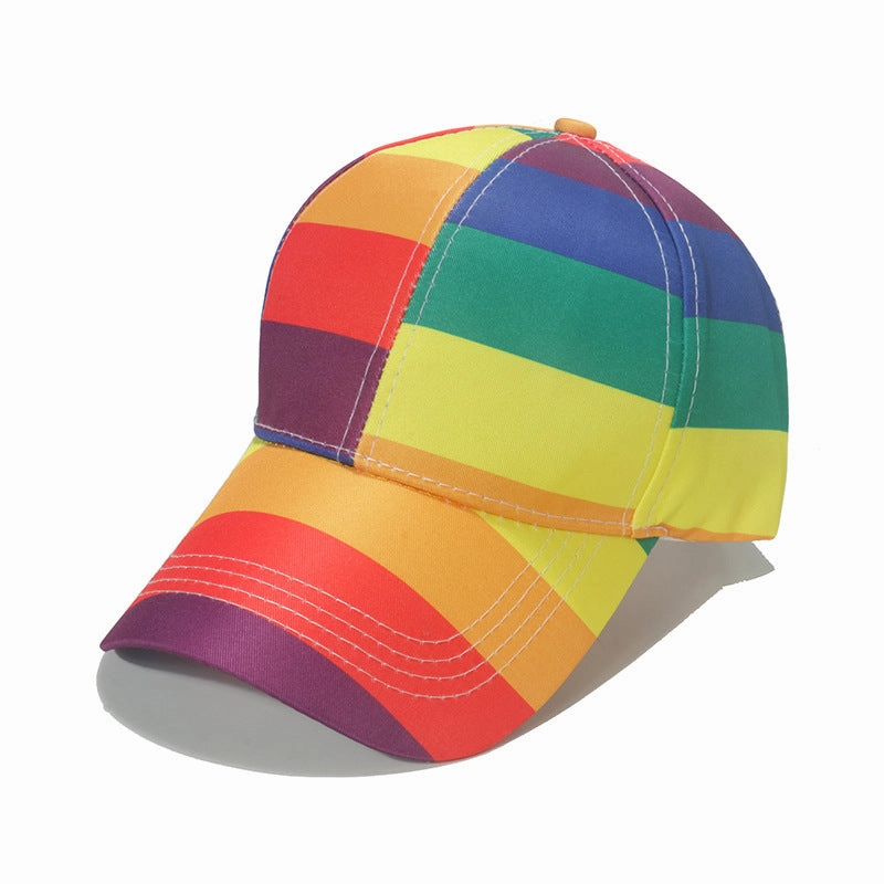 Wholesale Rainbow Stripe LGBT Polyester Baseball Cap