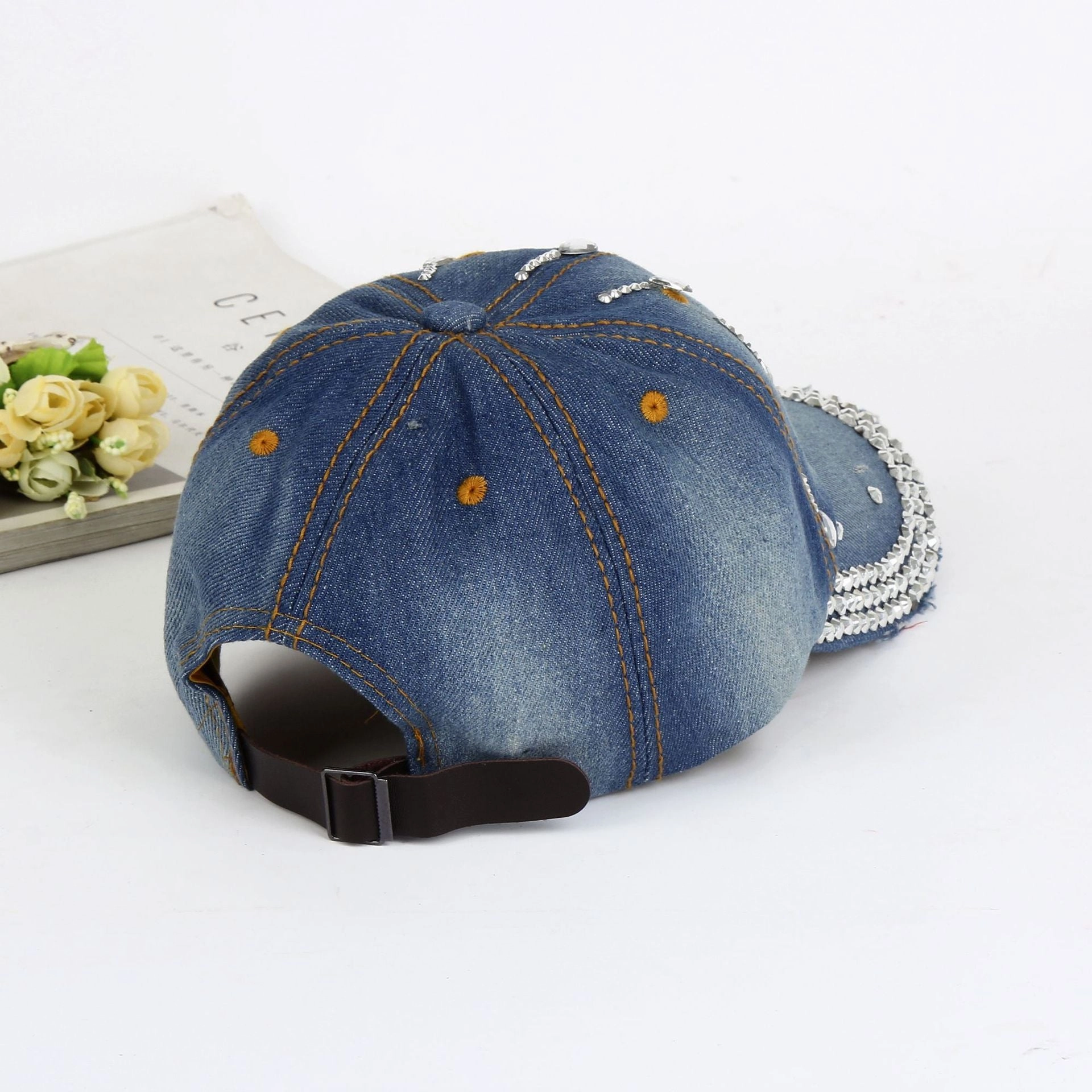 Wholesale Raindrop Diamond Outdoor Denim Baseball Caps
