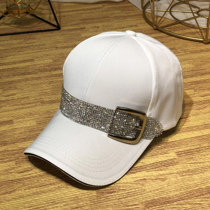 Wholesale Rhinestone Belt Buckle Visor Fashion Hat