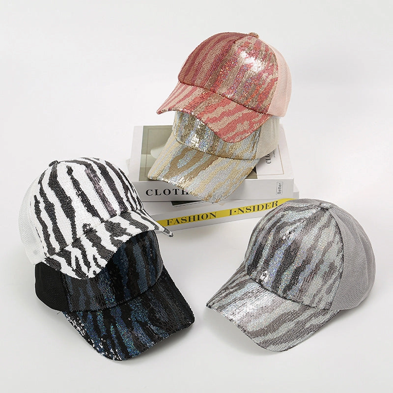 Wholesale Sequin Breathable Mesh Polyester Baseball Cap
