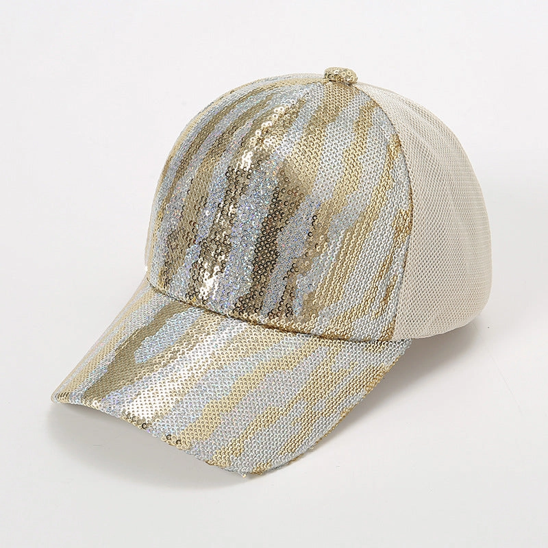 Wholesale Sequin Breathable Mesh Polyester Baseball Cap
