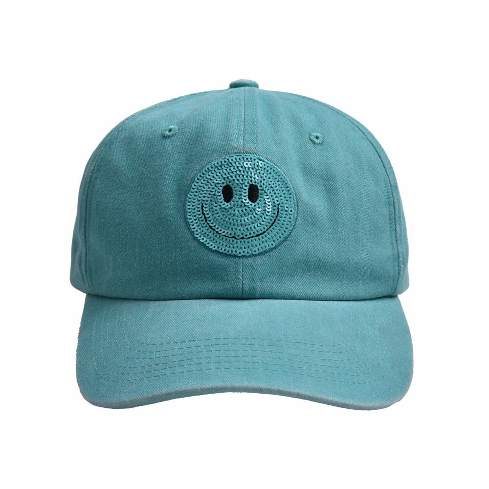 Wholesale Sequin Smiley Baseball Cap