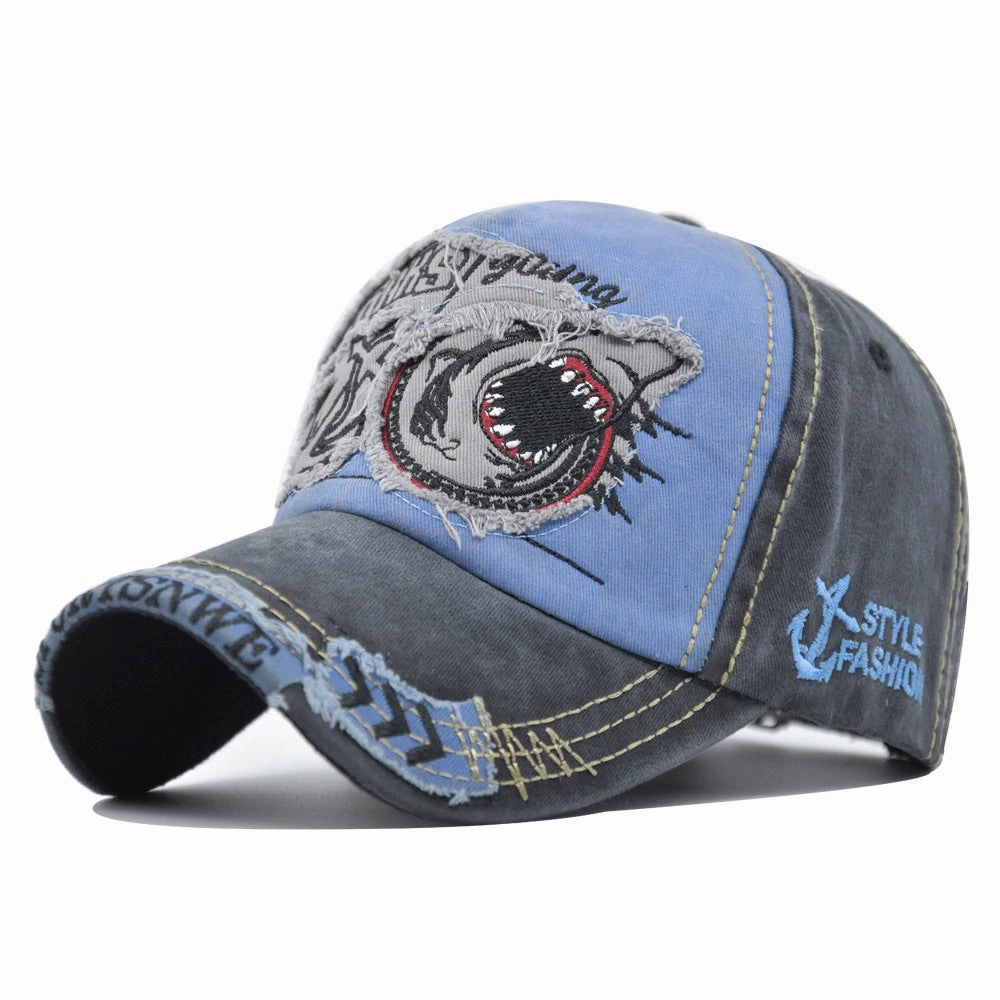 Wholesale Shark 3D Embroidery Cotton Hat