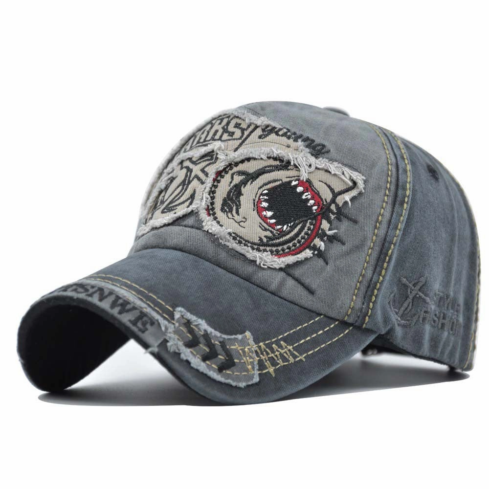 Wholesale Shark 3D Embroidery Cotton Hat