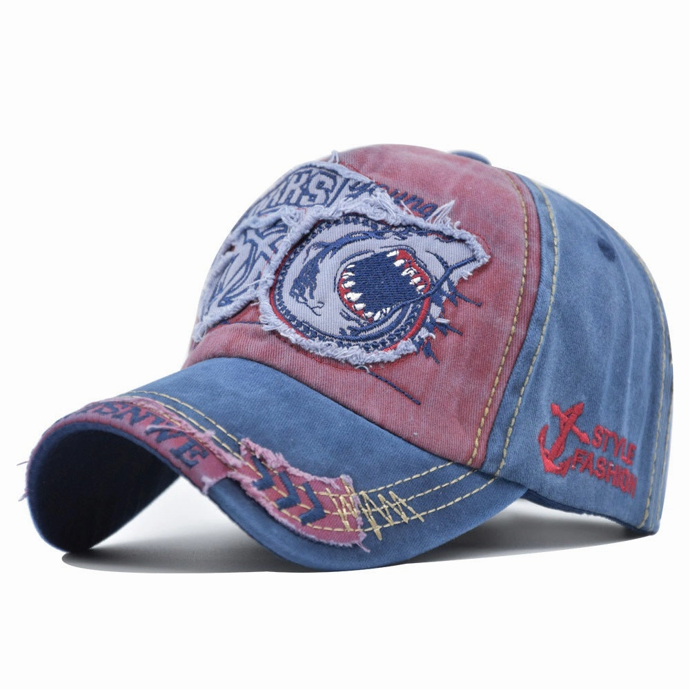 Wholesale Shark 3D Embroidery Cotton Hat